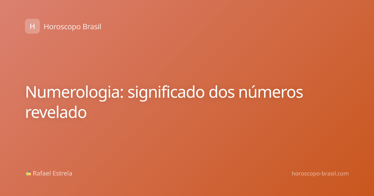 Numerologia: significado dos números revelado